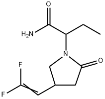 1-Pyrrolidineacetamide, 4-(2,2-difluoroethenyl)-α-ethyl-2-oxo- Struktur