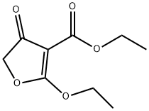 3-Furancarboxylic acid, 2-ethoxy-4,5-dihydro-4-oxo-, ethyl ester Struktur