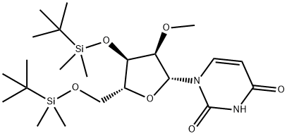 Uridine, 3',5'-bis-O-[(1,1-dimethylethyl)dimethylsilyl]-2'-O-methyl- Struktur