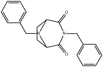 3,8-dibenzyl-3,8-diazabicyclo[3.2.1]octane-2,4-dione Struktur