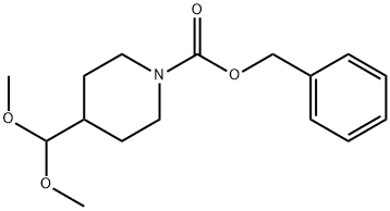 1-Piperidinecarboxylic acid, 4-(dimethoxymethyl)-, phenylmethyl ester Struktur