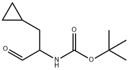 Carbamic acid, N-(2-cyclopropyl-1-formylethyl)-, 1,1-dimethylethyl ester Struktur