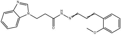 3-(1H-benzo[d]imidazol-1-yl)-N-((1Z,2E)-3-(2-methoxyphenyl)allylidene)propanehydrazide Struktur