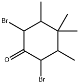 Cyclohexanone, 2,6-dibromo-3,4,4,5-tetramethyl- Struktur