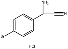 Benzeneacetonitrile, α-amino-4-bromo-, hydrochloride (1:1) Struktur