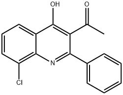 3-acetyl-8-chloro-2-phenylquinolin-4(1H)-one Struktur