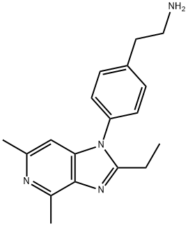 Benzeneethanamine, 4-?(2-?ethyl-?4,?6-?dimethyl-?1H-?imidazo[4,?5-?c]?pyridin-?1-?yl)?- Struktur