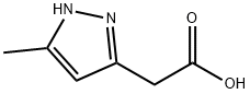 2-(5-methyl-1H-pyrazol-3-yl)acetic acid Struktur