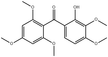 (2-Hydroxy-3,4-dimethoxyphenyl)(2,4,6-trimethoxyphenyl)methanone Struktur