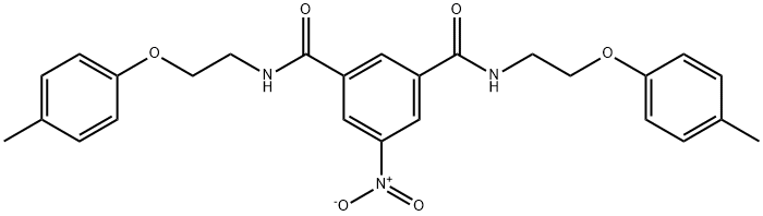 1-N,3-N-bis[2-(4-methylphenoxy)ethyl]-5-nitrobenzene-1,3-dicarboxamide Struktur