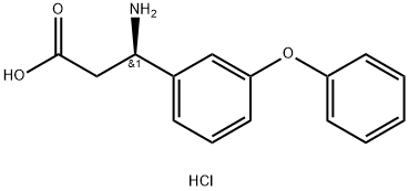 (R)-3-Amino-3-(3-phenoxyphenyl)propanoic acid hydrochloride Struktur