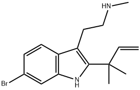 6-Bromo-2-(1,1-dimethyl-2-propenyl)-N-1H-indole-3-ethanaminehydrochloride Struktur