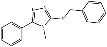 4H-1,2,4-Triazole, 4-methyl-3-phenyl-5-[(phenylmethyl)thio]- Struktur