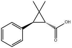 trans-2，2-dimethyl-3-phenylcyclopropane-1-carboxylic acid Struktur