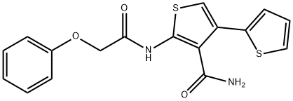 2-[(phenoxyacetyl)amino]-2',4-bithiophene-3-carboxamide Struktur