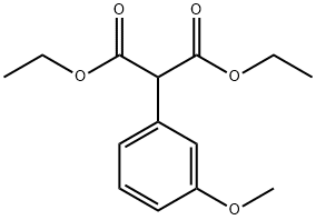 Propanedioic acid, 2-(3-methoxyphenyl)-, 1,3-diethyl ester Struktur