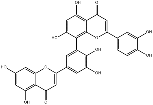5′,8”-Biluteolin Struktur