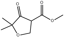 3-Furancarboxylic acid, tetrahydro-5,5-dimethyl-4-oxo-, methyl ester Struktur