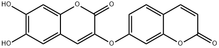 6,7-dihydroxy-3,7′-dicoumaryl Struktur