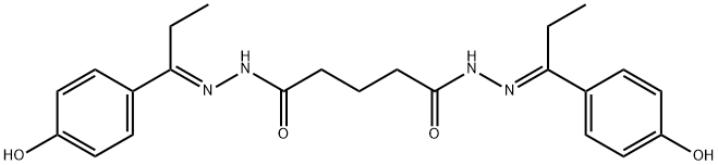 (N'1E,N'5E)-N'1,N'5-bis(1-(4-hydroxyphenyl)propylidene)glutarohydrazide Struktur