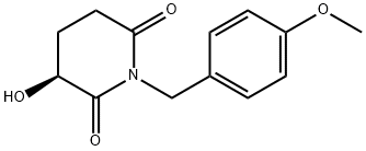 2,6-Piperidinedione, 3-hydroxy-1-[(4-methoxyphenyl)methyl]-, (3S)- Struktur