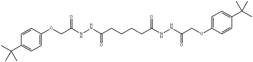 N'1,N'6-bis[(4-tert-butylphenoxy)acetyl]hexanedihydrazide Struktur