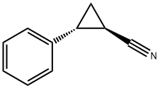 trans-2-phenylcyclopropane-1-carbonitrile Struktur