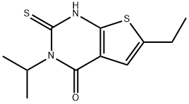 6-ethyl-3-propan-2-yl-2-sulfanylidene-1H-thieno[2,3-d]pyrimidin-4-one Struktur