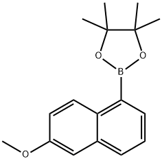 2-(6-Methoxy-naphthalen-1-yl)-4,4,5,5-tetramethyl-[1,3,2]dioxaborolane Struktur