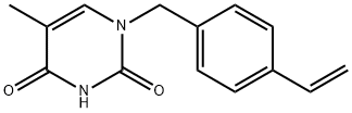 2,4(1H,3H)-Pyrimidinedione, 1-[(4-ethenylphenyl)methyl]-5-methyl- Struktur