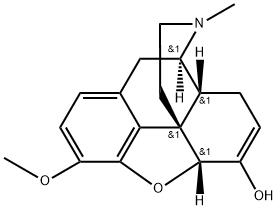 6,7-Didehydro-4,5α-epoxy-3-methoxy-17-methylmorphinan-6-ol Struktur