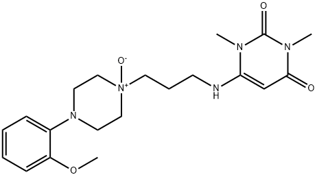 2,4(1H,3H)-Pyrimidinedione, 6-[[3-[4-(2-methoxyphenyl)-1-oxido-1-piperazinyl]propyl]amino]-1,3-dimethyl- Struktur