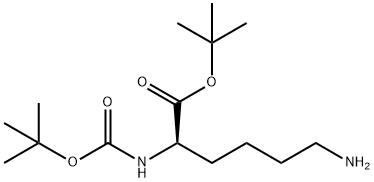 tert-butyl (2R)-2,6-bis({[(tert-butoxy)carbonyl]amino})hexanoate Struktur