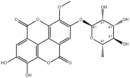 3-O-Methylellagic acid 4-O-rhamnoside Struktur