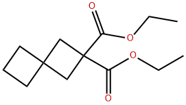 Spiro<3.3>heptandicarbonsaeure-2,2-diethylester Struktur