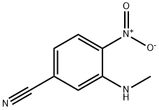 Benzonitrile, 3-(methylamino)-4-nitro- Struktur