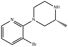 (3R)-1-(3-Bromo-2-pyridinyl)-3-methylpiperazine Struktur