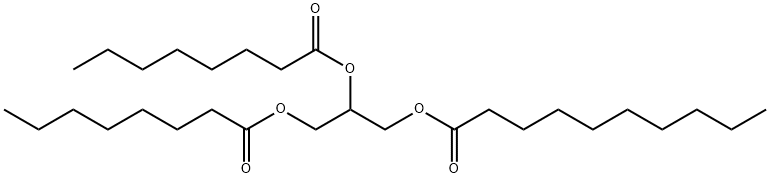 1,2-Dioctanoyl-3-Decanoyl-rac-glycerol Struktur