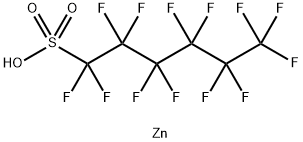 1-Hexanesulfonic acid, 1,1,2,2,3,3,4,4,5,5,6,6,6-tridecafluoro-, zinc salt (2:1) Struktur