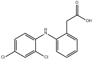 Benzeneacetic acid, 2-[(2,4-dichlorophenyl)amino]- Struktur