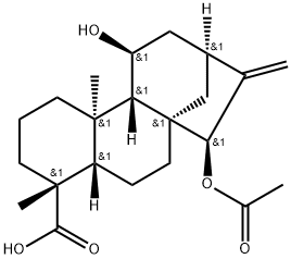 ent-15α-Acetoxy-11α-
hydroxykaur-16-en-19-oic acid Struktur