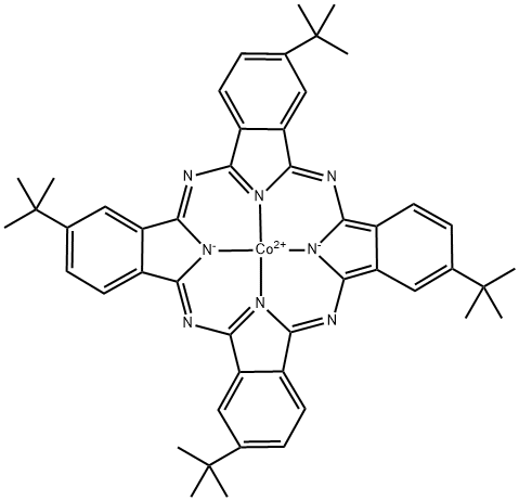 4,4′,4′′,4′′′-Tetra-tert-butylphthalocyanine cobalt(II) Struktur