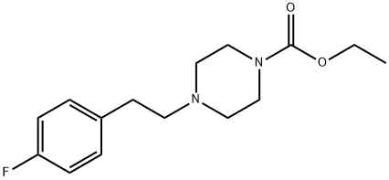 1-Piperazinecarboxylic acid, 4-[2-(4-fluorophenyl)ethyl]-, ethyl ester Struktur