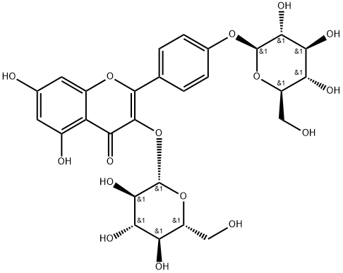 Kaempferol 3,4'-di-O-Glc Struktur