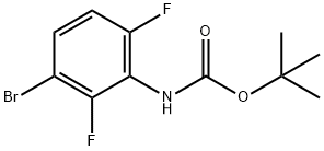 Carbamic acid, N-(3-bromo-2,6-difluorophenyl)-, 1,1-dimethylethyl ester Struktur