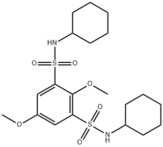 1-N,3-N-dicyclohexyl-2,5-dimethoxybenzene-1,3-disulfonamide Struktur