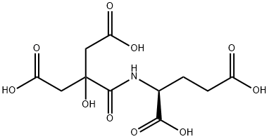 L-Glutamic acid, N-[3-carboxy-2-(carboxymethyl)-2-hydroxy-1-oxopropyl]- Structure