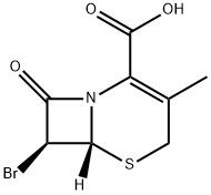 5-Thia-1-azabicyclo[4.2.0]oct-2-ene-2-carboxylic acid, 7-bromo-3-methyl-8-oxo-, (6R,7S)- Struktur