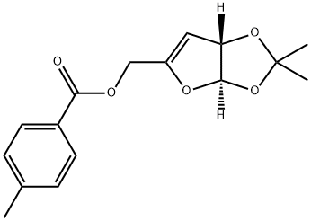 3-Deoxy-1,2-O-isopropylidene-5-p-tuluoyl--D-glycero-pent-3-enofuranose Struktur