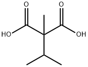 Propanedioic acid, 2-methyl-2-(1-methylethyl)- Struktur